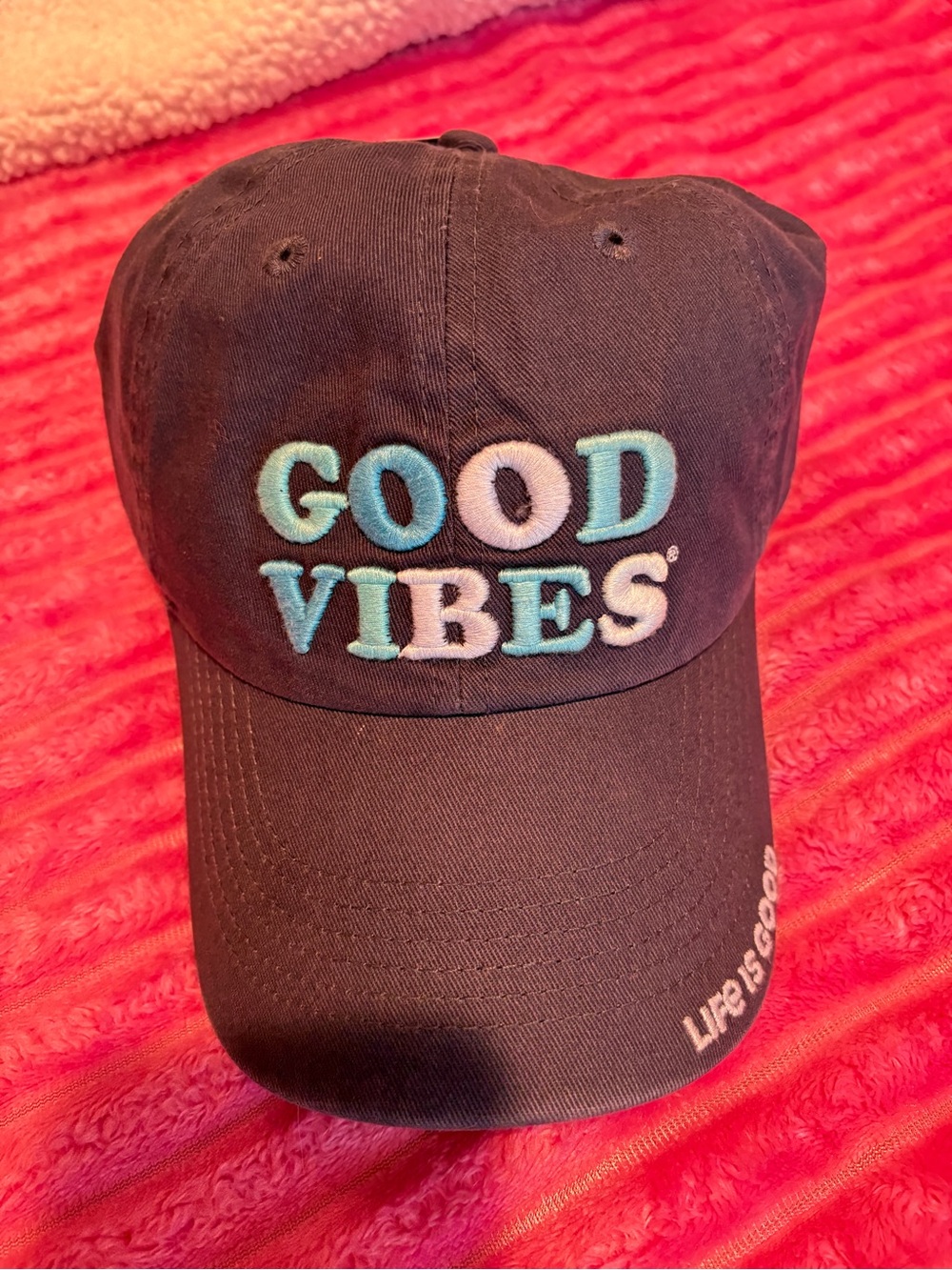 NEW Life is Good hat GOOD VIBES NEW NAVY BLUE